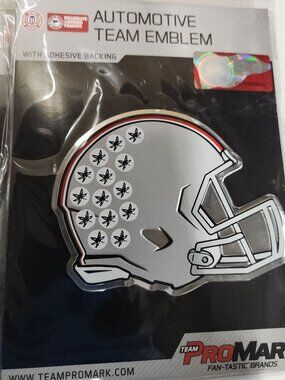 3pk Promark Ohio State Buckeyes Emblem Helmet Adhesive Decal Red Black 143